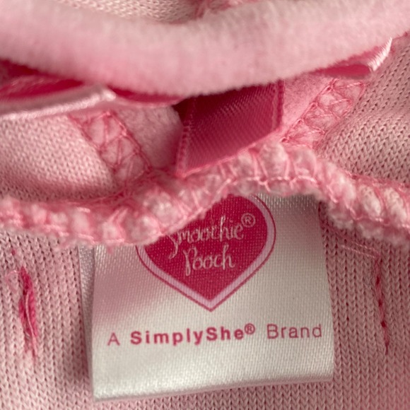 NEW Smoochie Pooch Velour Hoodie Dog Dress Pink Size S - Picture 5 of 9